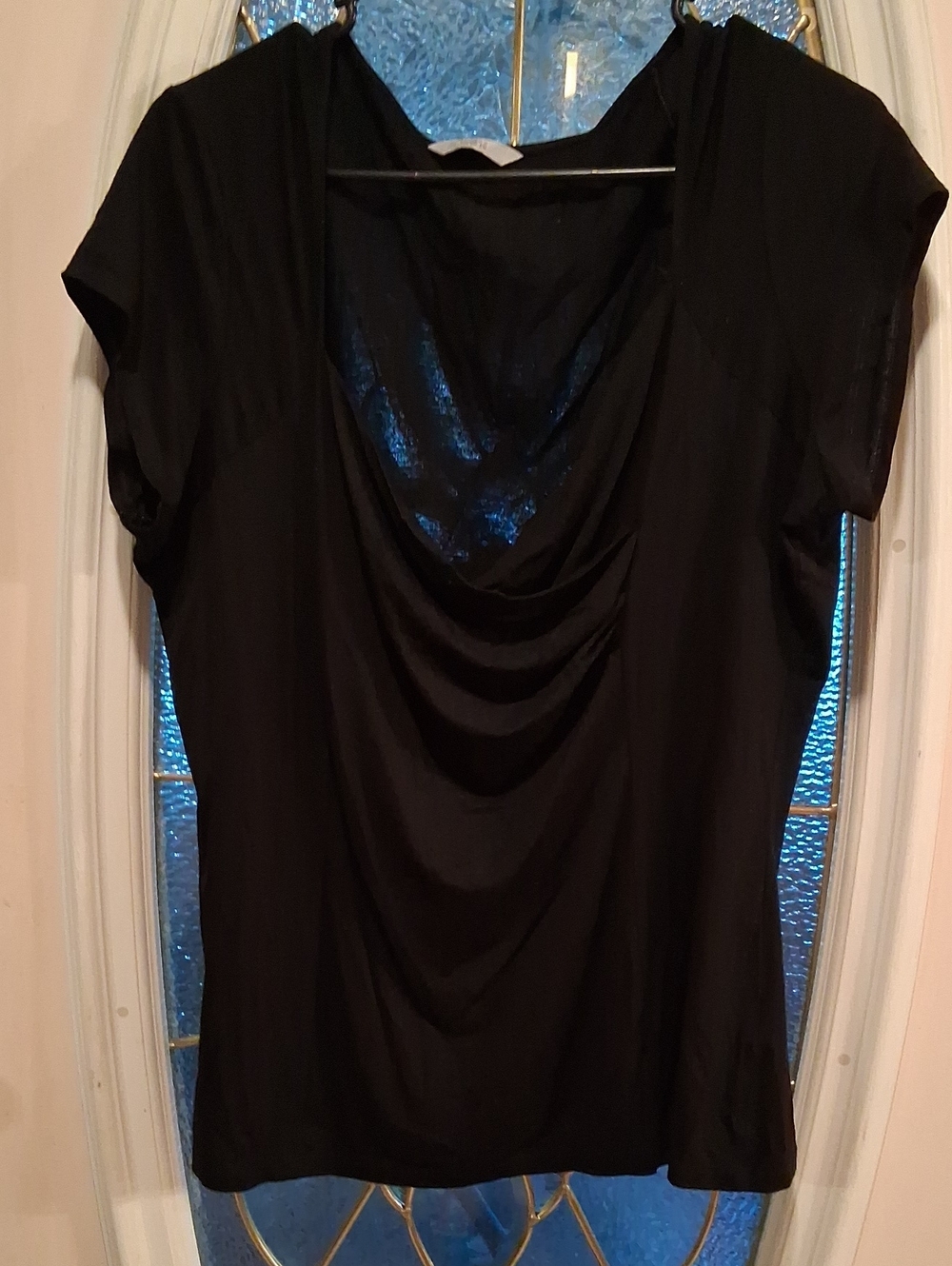 Marks & Spencer Black Draped Cowl Neck Top